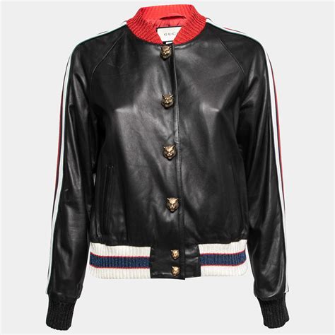 gucci hollywood leather jacket embroided|custom made gucci jacket.